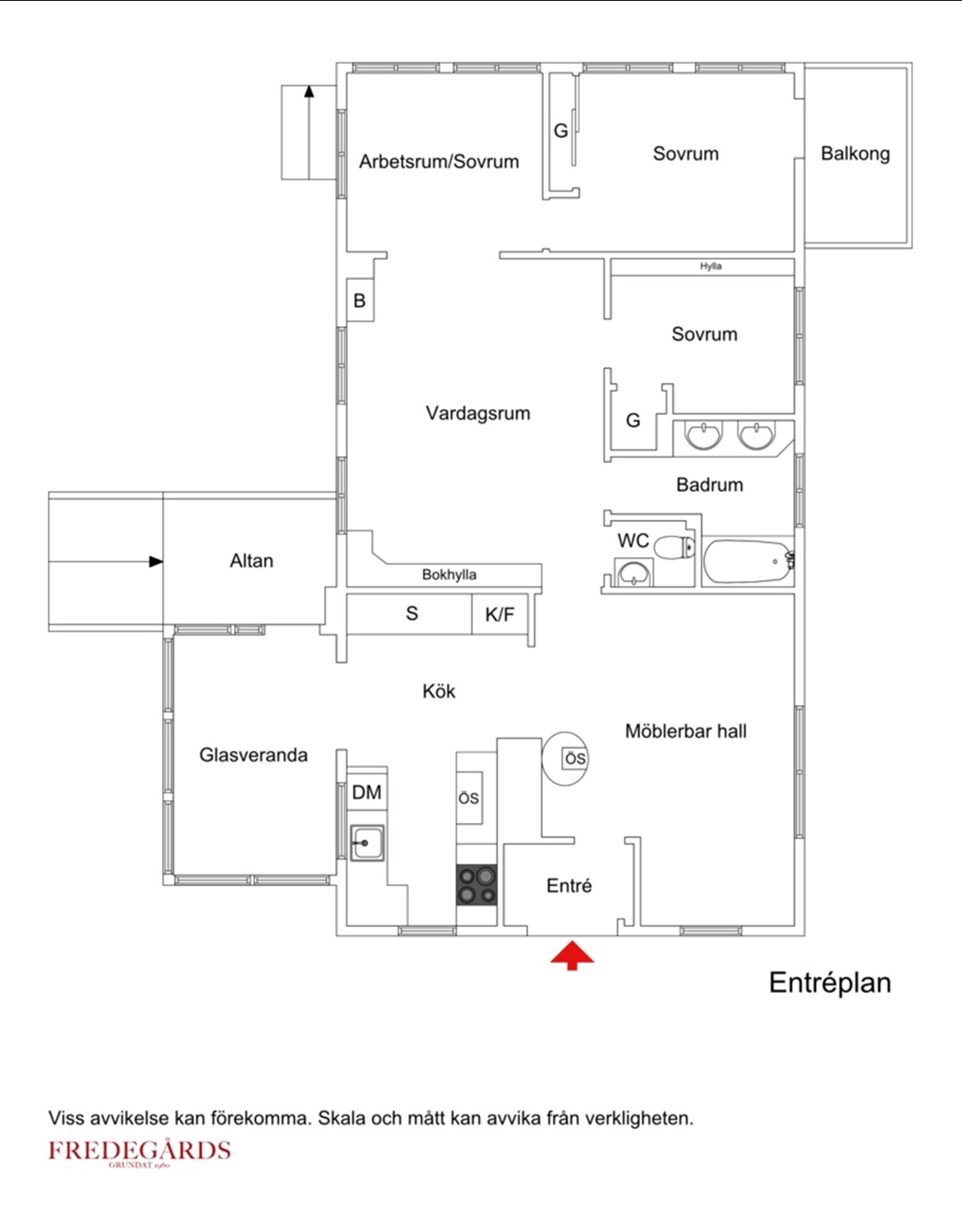 Planlösning för Kaknäsvägen 66