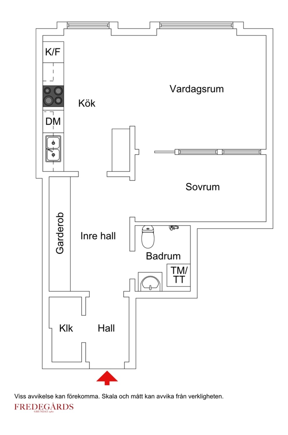 Planlösning för Igeldammsgatan 14