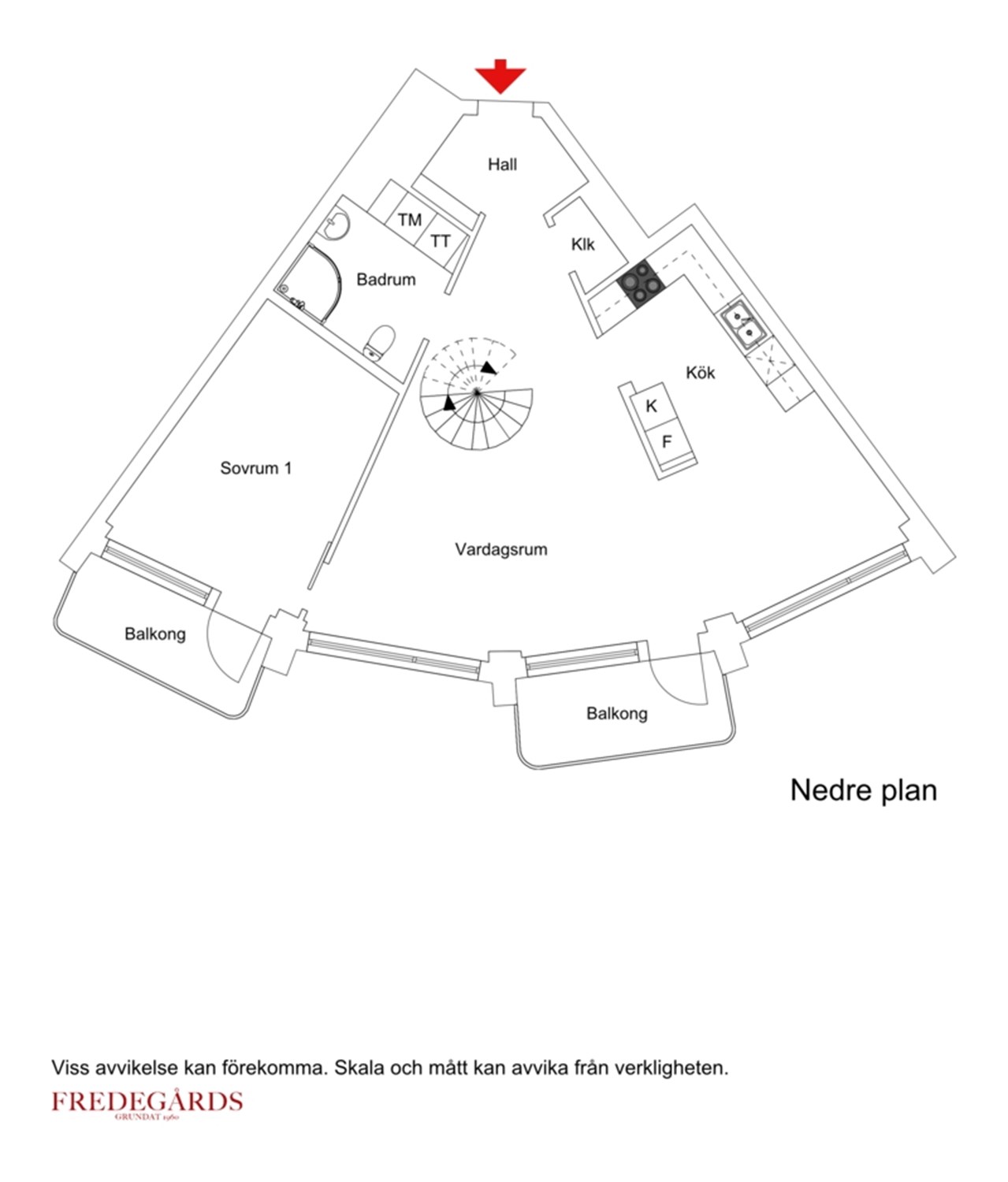 Planlösning för Löjtnantsgatan 3, 16 tr.