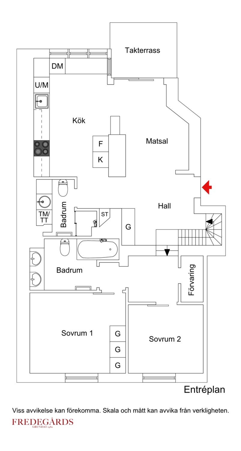 Planlösning för Birger Jarlsgatan 99A, 6 tr