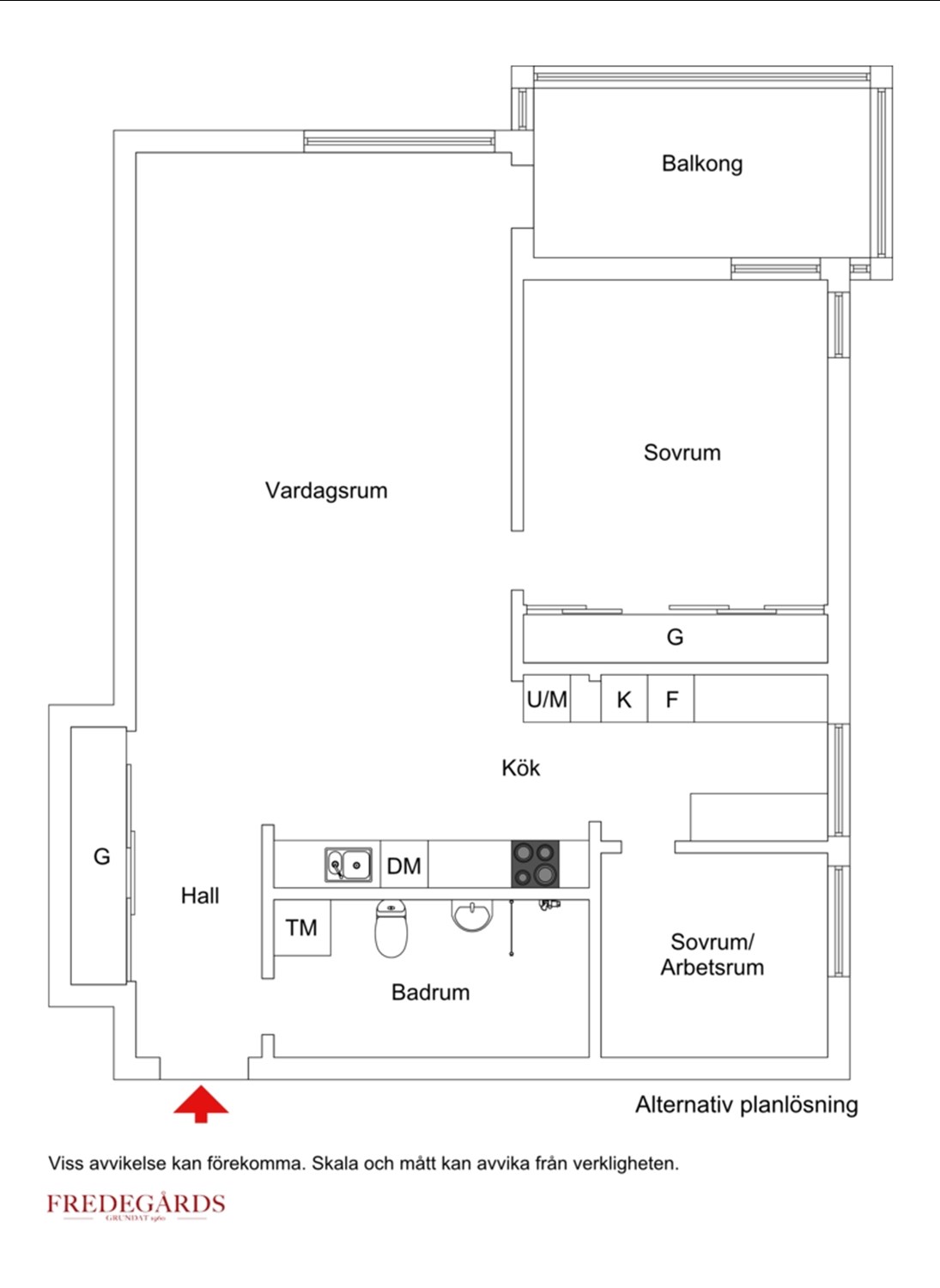Planlösning för Gröndalsvägen 141