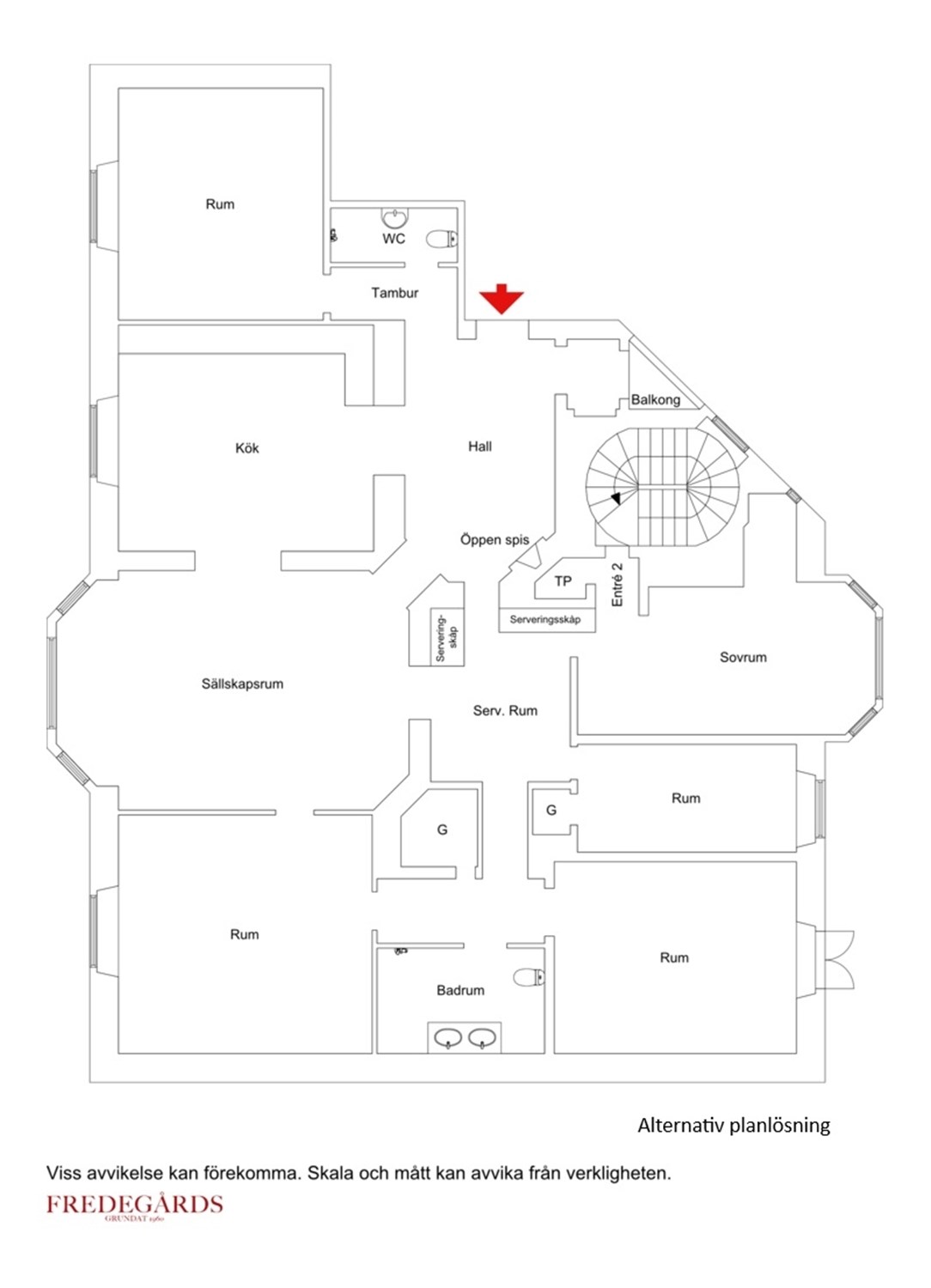 Planlösning för Odengatan 26