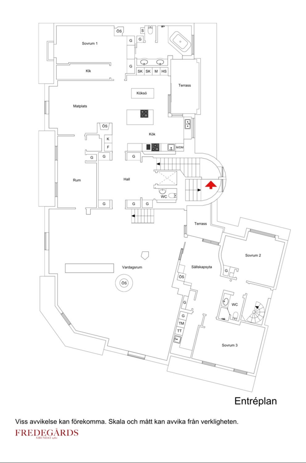 Planlösning för Narvavägen 3, 5 tr