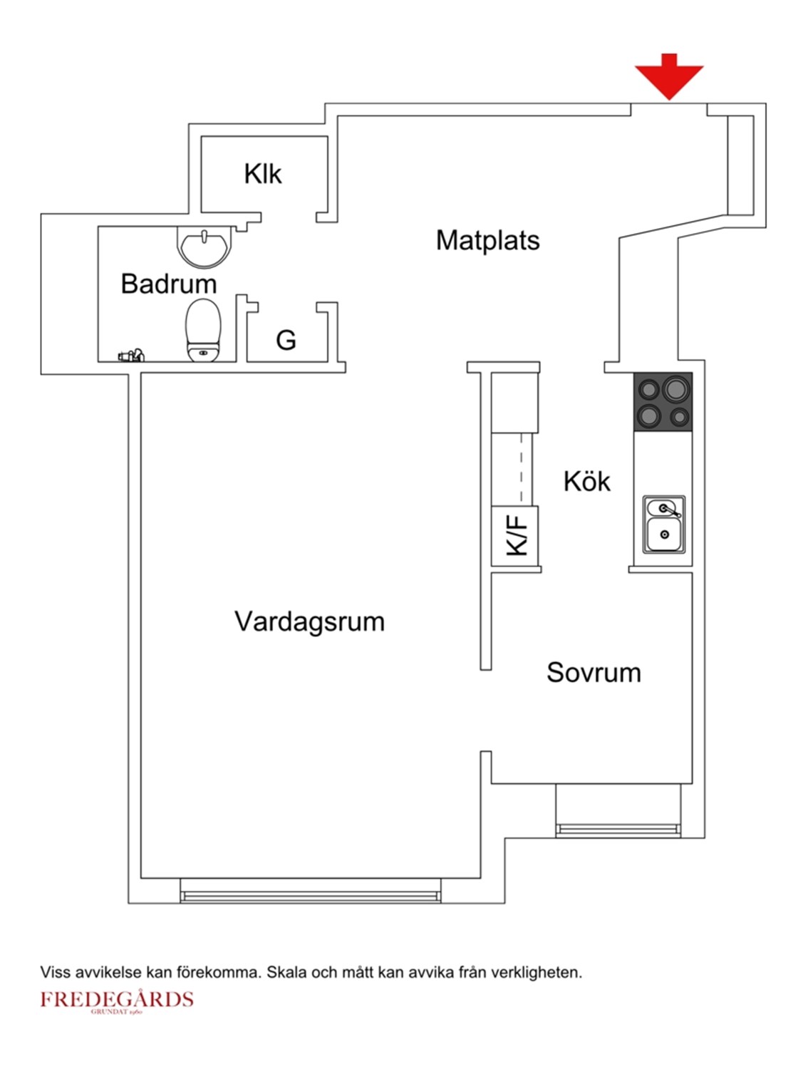 Planlösning för Kungsholms Strand 157, 2 tr