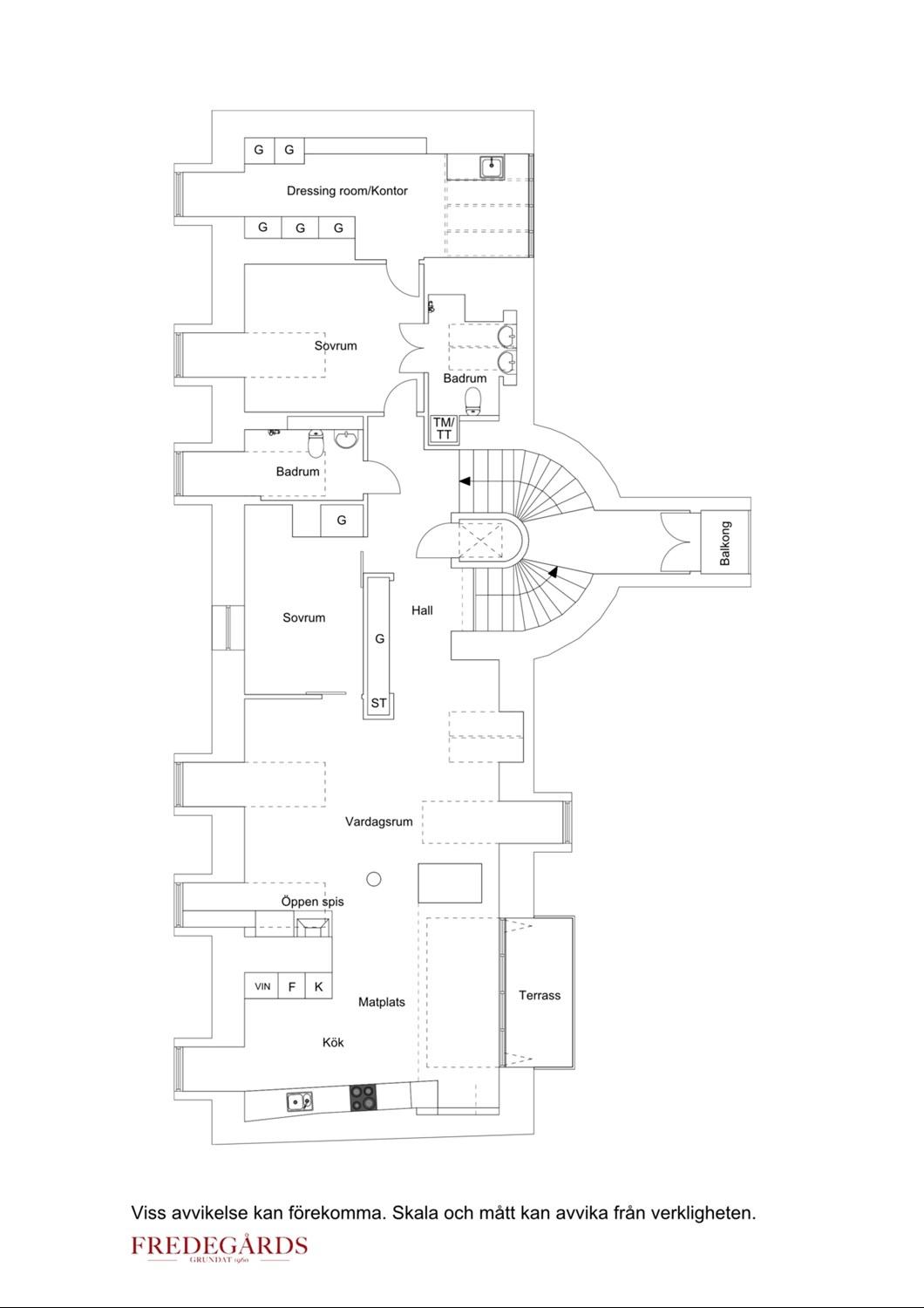 Planlösning för Kungsholms Strand 157, 7 tr