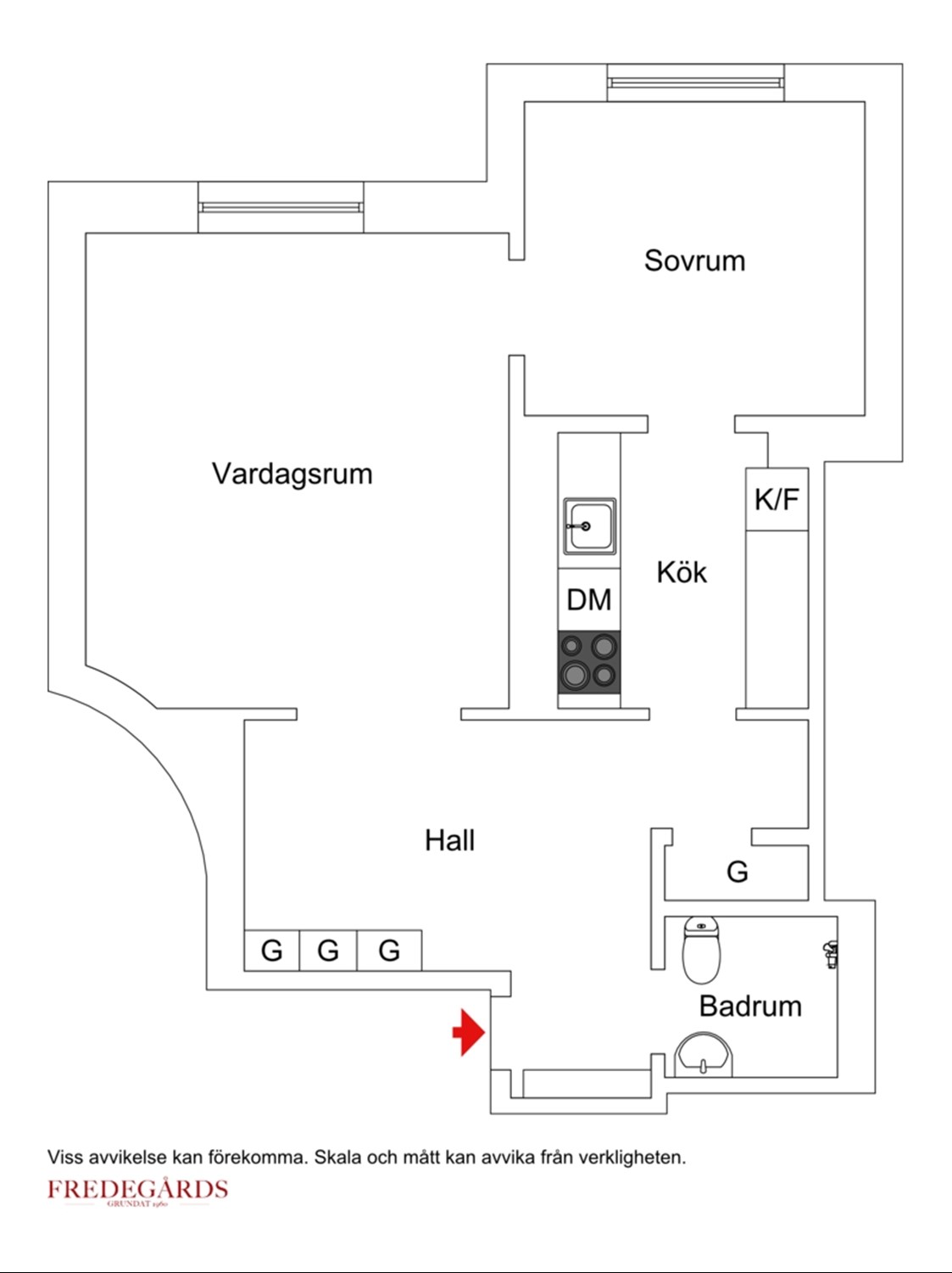 Planlösning för Kungsholms Strand 157, 4 tr