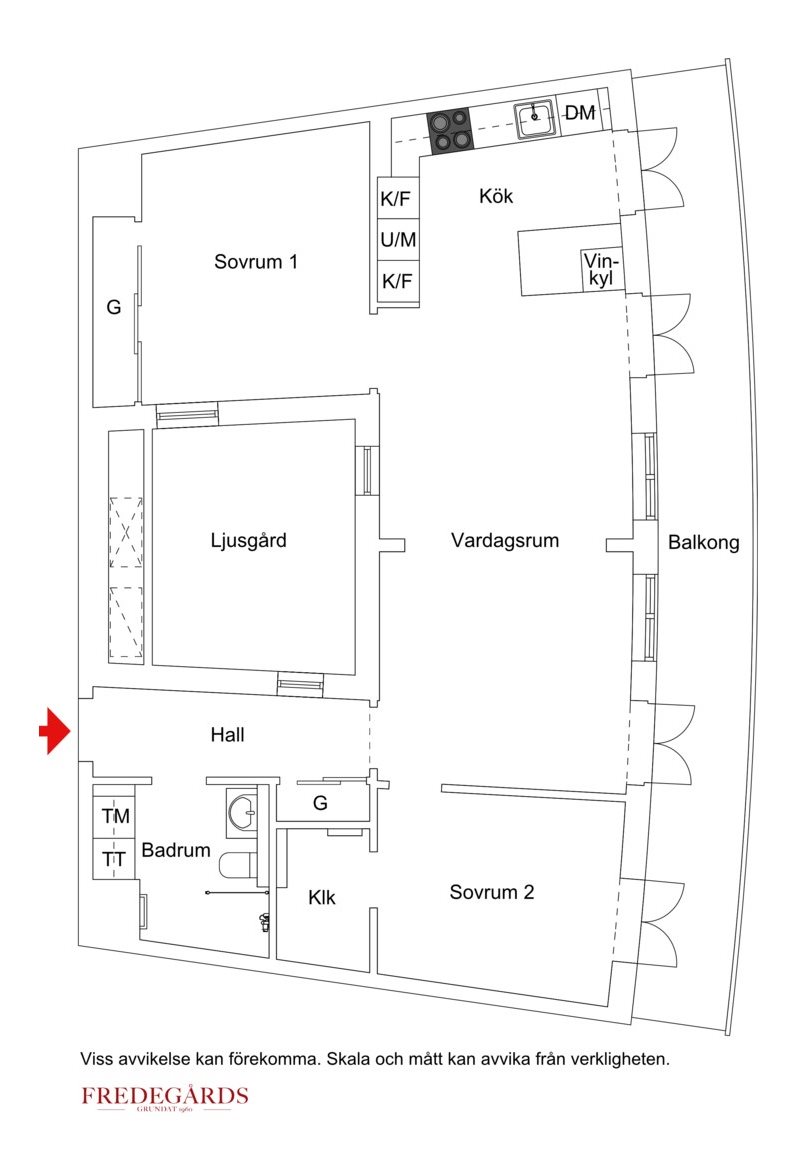 Planlösning för Melodislingan 46, 4 tr.