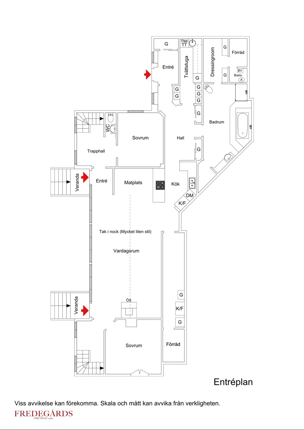 Planlösning för Pettersbergsvägen 45