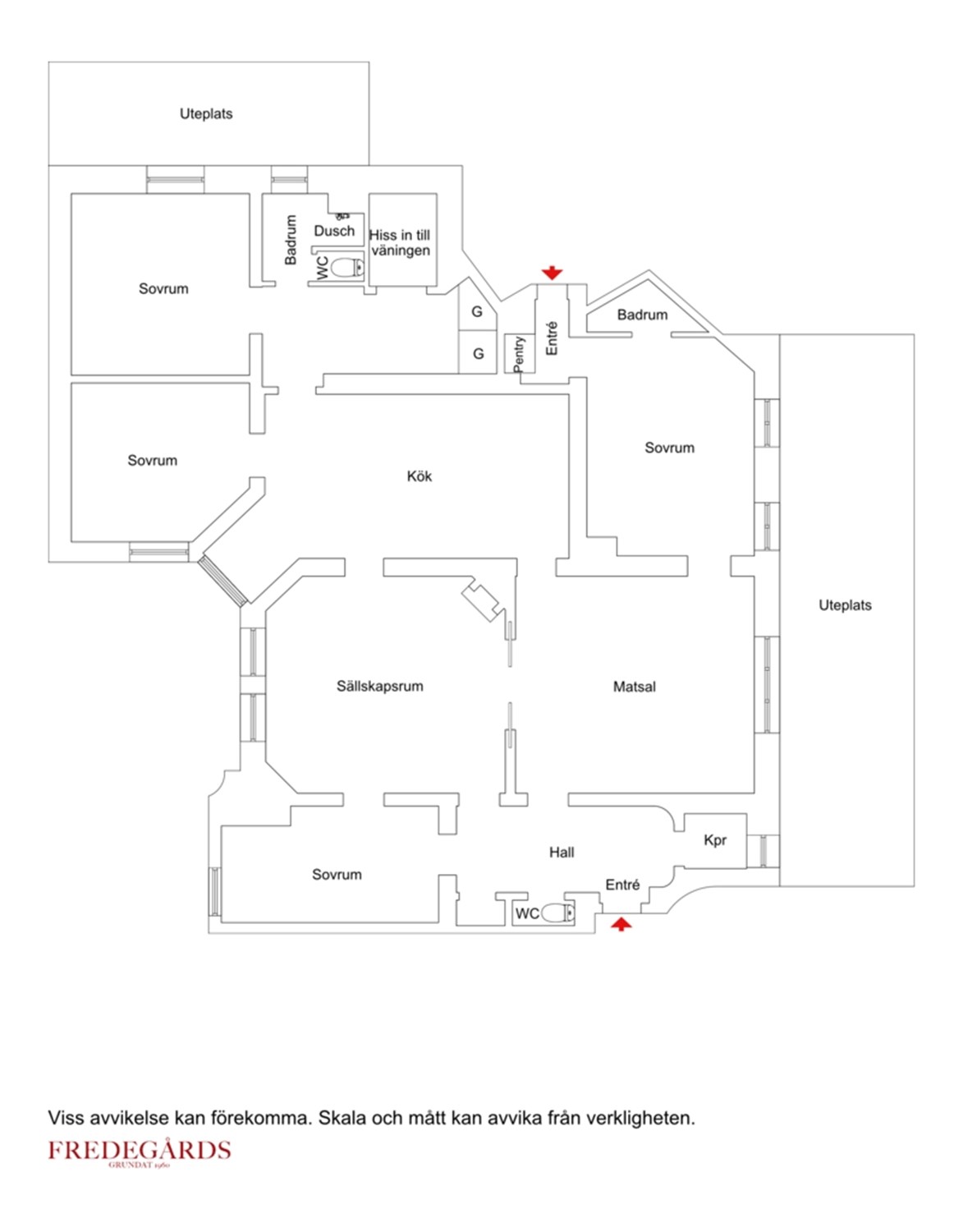 Planlösning för Strandvägen 7B