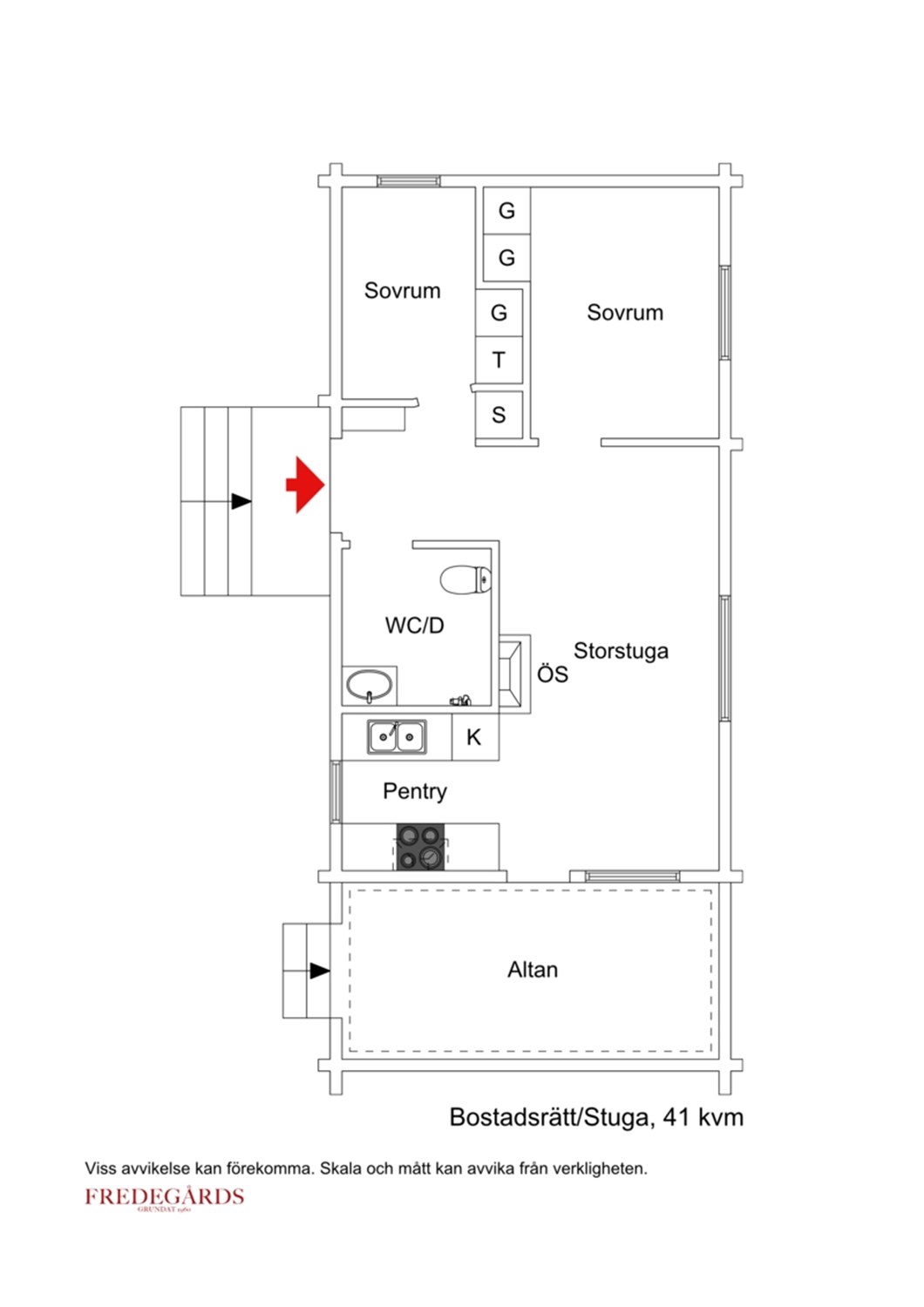 Planlösning för Buffils Annas väg 20
